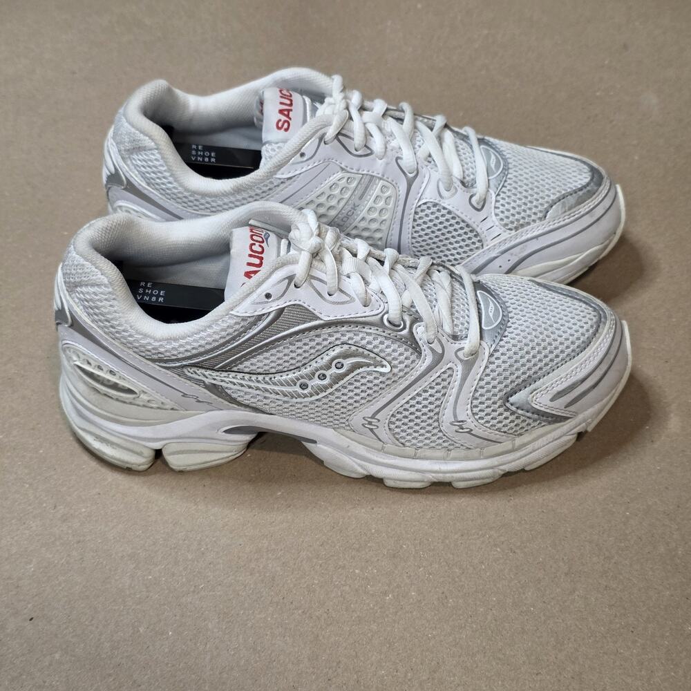 Saucony ProGrid Triumph 4 Heritage Pack -White Silver M 6.5/W 8 EUC S70841-1